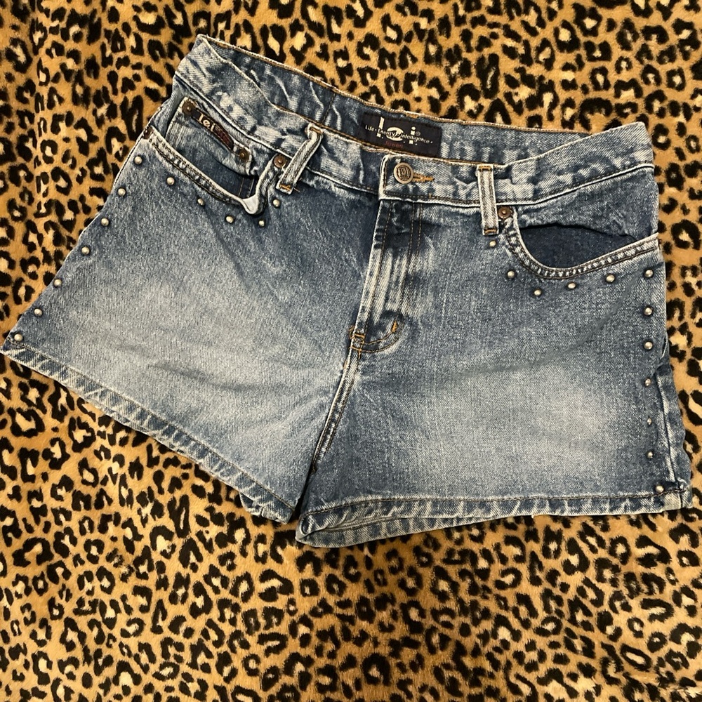Vintage Y2K L.E.I. Studded Denim Women's Shorts